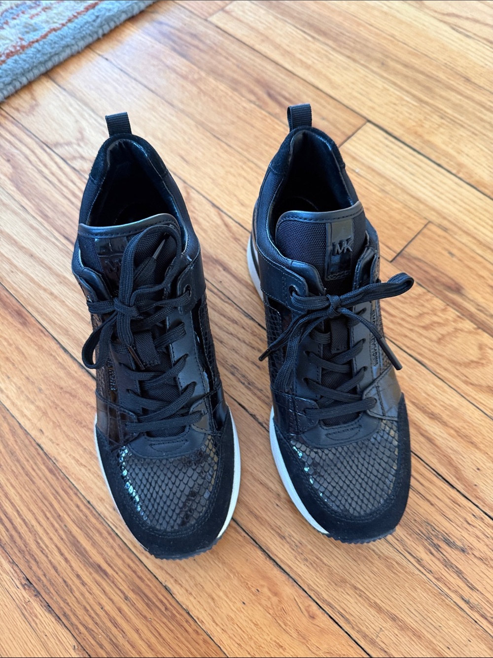 MICHAEL Michael Kors Black Women's Lace-Up Fashion Sneakers